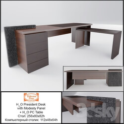 Office furniture - President Desk_ Poltrona Frau factory 