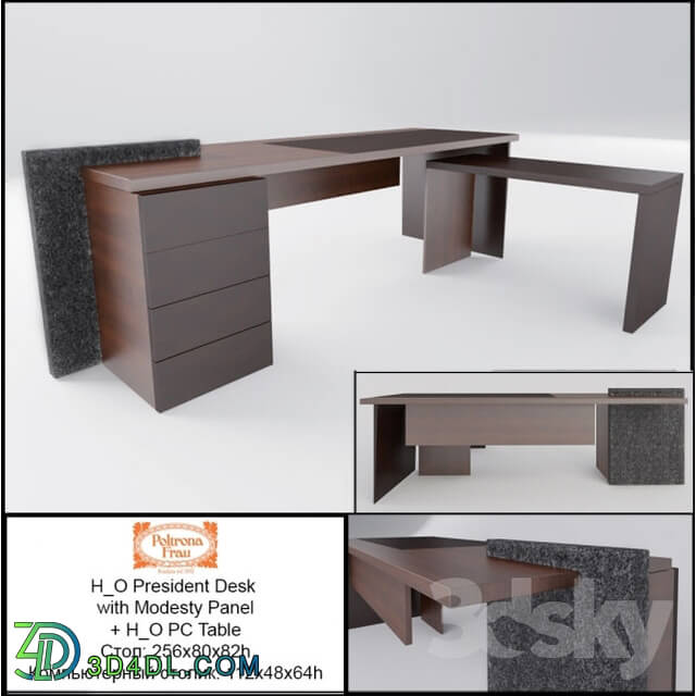 Office furniture - President Desk_ Poltrona Frau factory