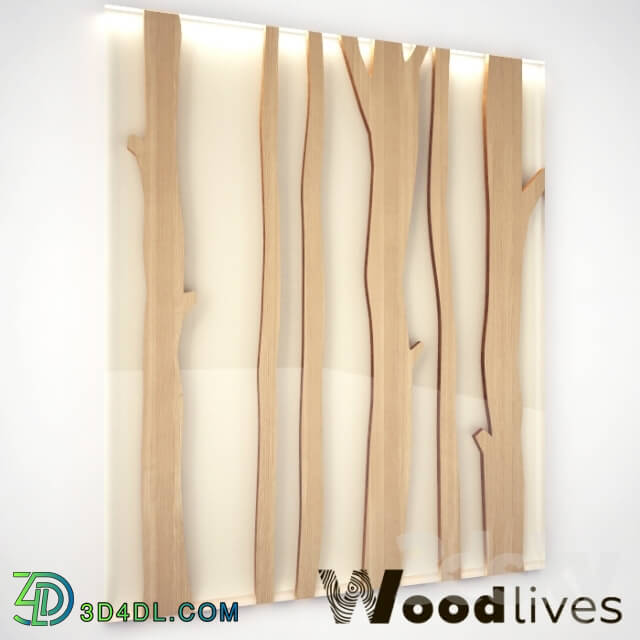 Other decorative objects - Birch wall panel