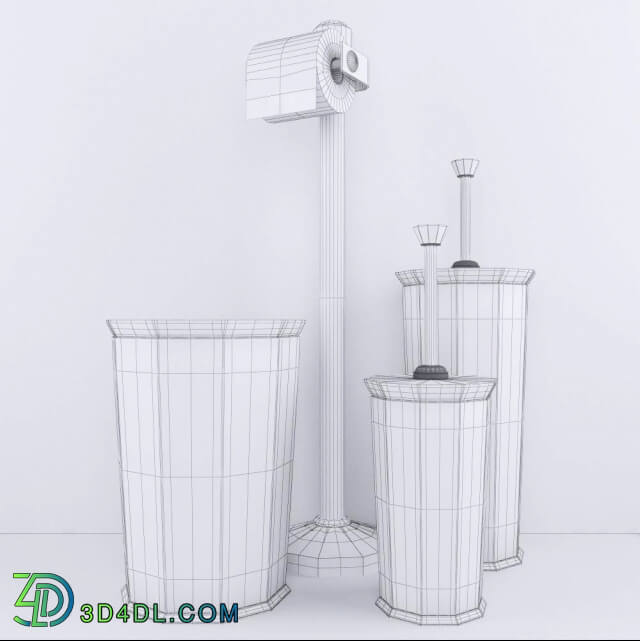 Bathroom accessories - RH FACETED METAL ACCESSORIES