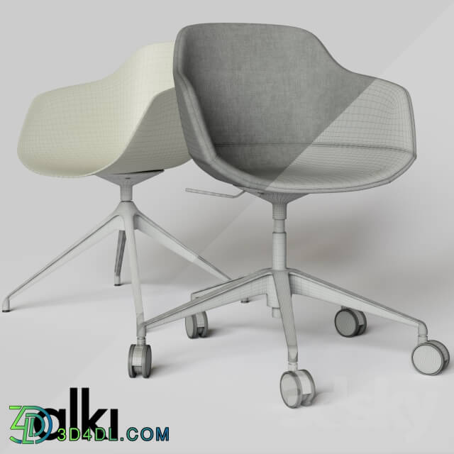 Chair - KUSKOA BI _ Chair with 5-spoke base