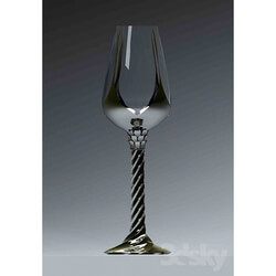 Tableware - a glass of Venetian glass 