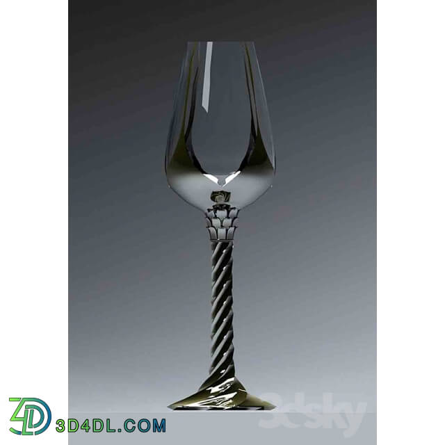 Tableware - a glass of Venetian glass