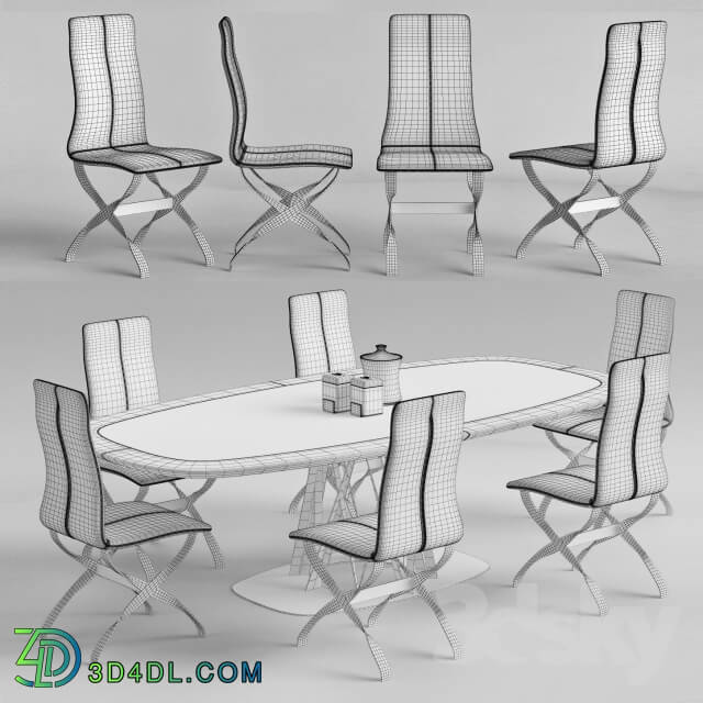 Table _ Chair - Visionnaire Dakar _amp_ Visionnaire Spider