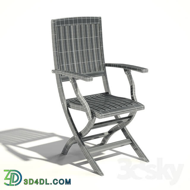 Chair - Folding chair Como Teak folding dinning arm chair