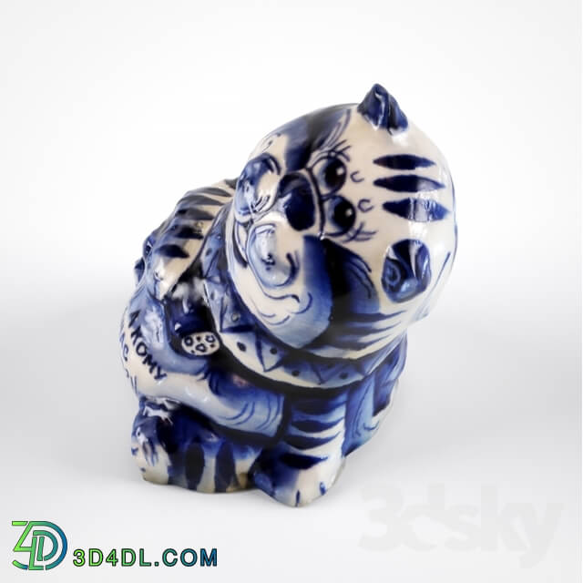 Other decorative objects - Porcelain figurine of a cat