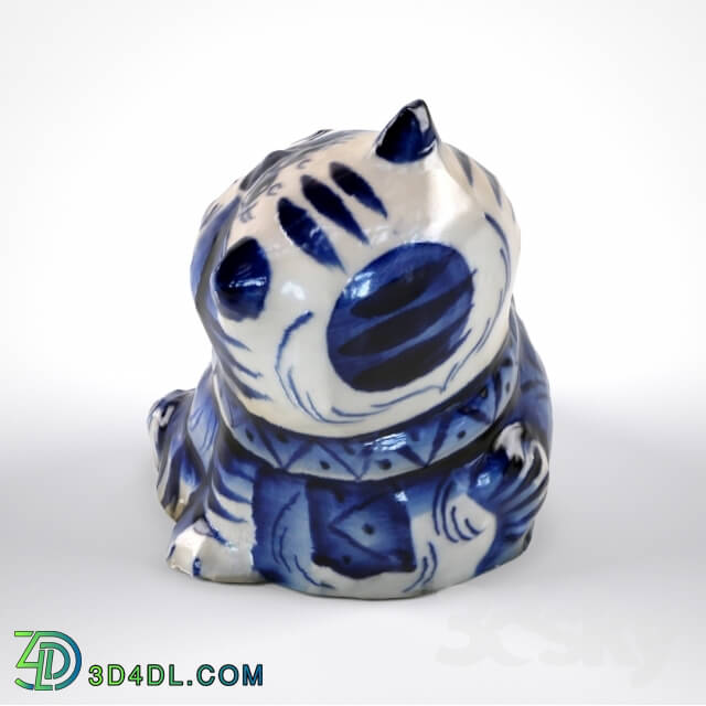 Other decorative objects - Porcelain figurine of a cat