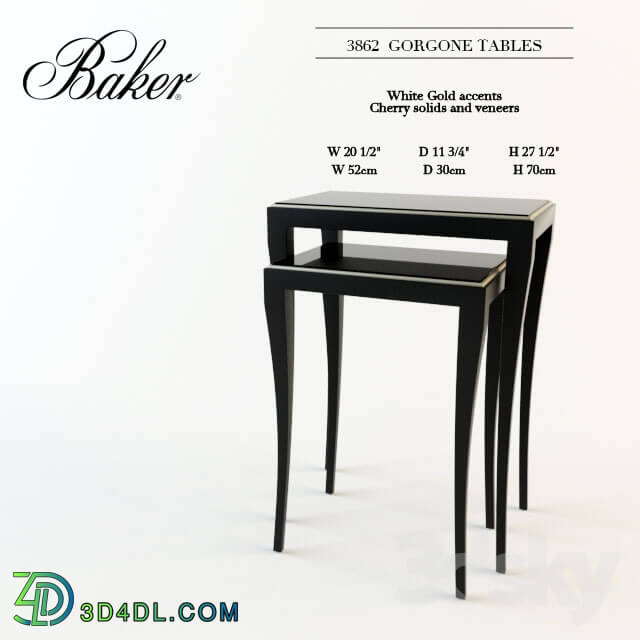 Table - Baker  Gorgone tables