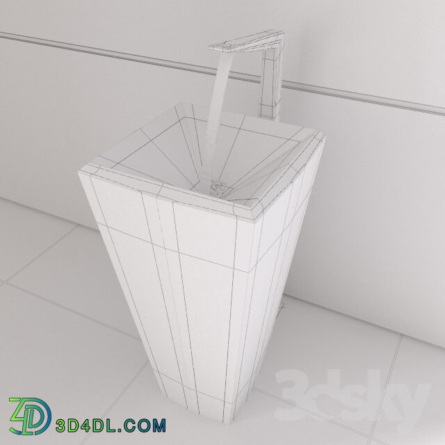 Wash basin - Crystal Lavabo freestanding
