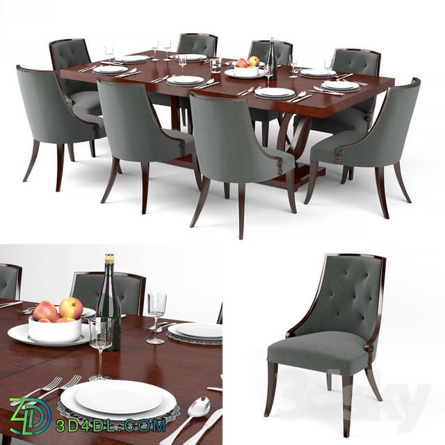 Table _ Chair - Guy Fontaine Dining Table _ chairs