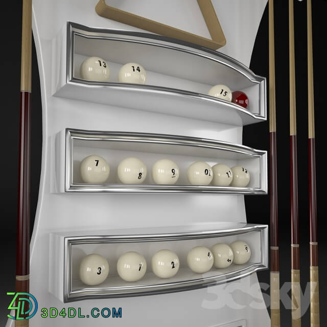 Billiards - Vismara Design Cue Rack - ART DECO