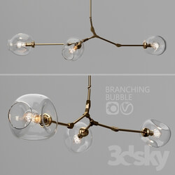 Ceiling light - Branching bubble 3 lamps by Lindsey Adelman CLEAR _ GOLD 