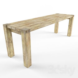 Table - Table of untreated wood 