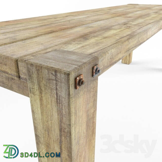 Table - Table of untreated wood