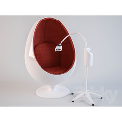 Beauty salon - Chair egg _Egg chair_ with the speaker 