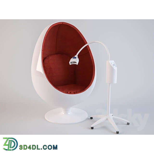 Beauty salon - Chair egg _Egg chair_ with the speaker