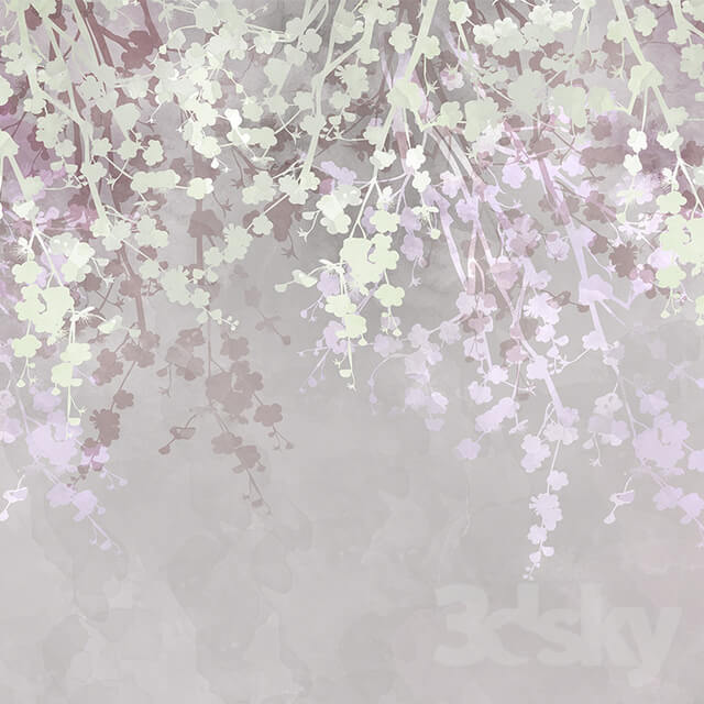 Wall covering - Creativille _ Wallpapers _ Watercolor branches 4760