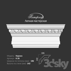 Decorative plaster - OM cornice K26 Peterhof - stucco workshop 