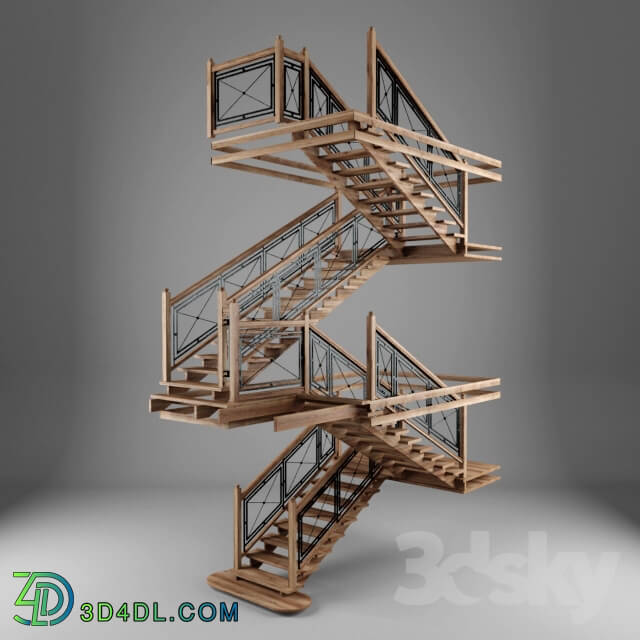 Staircase - ladder chalet
