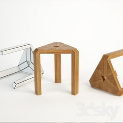 Chair - Chair trio-oak-stoo 