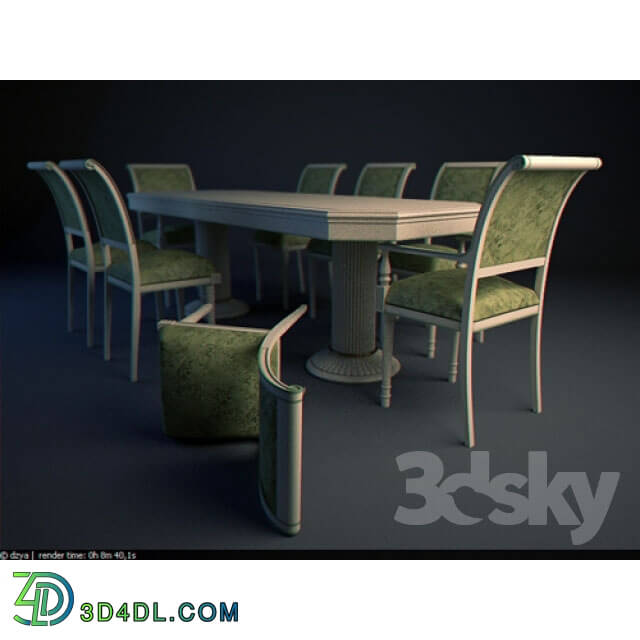 Table _ Chair - a classic table with chairs