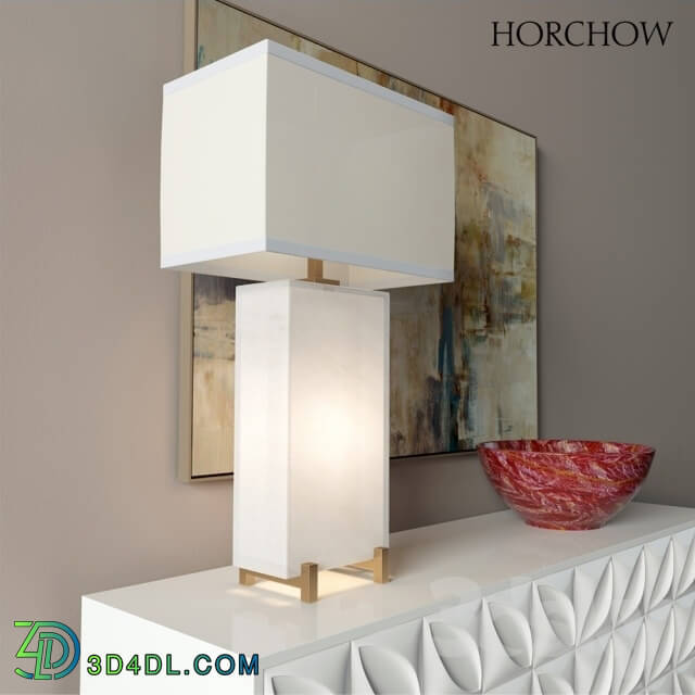 Chest Barrington Console and the lamp Alabaster Block Table Lamp