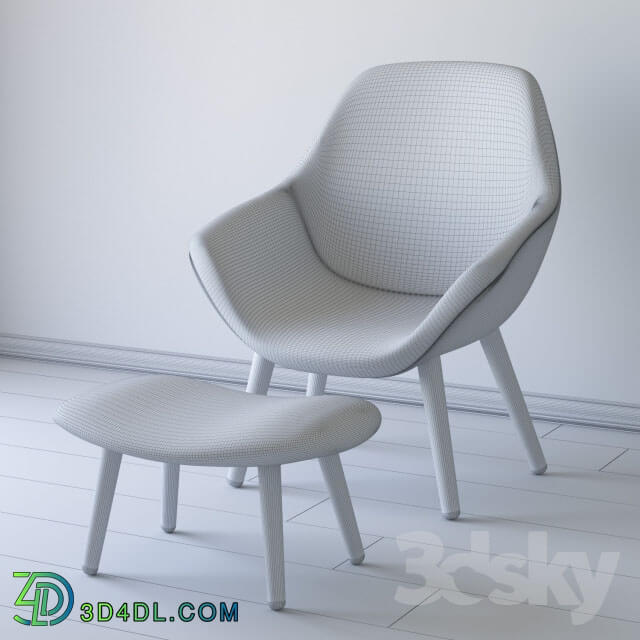 Arm chair - Hay lounge chair AAL82 and ottoman AAO03