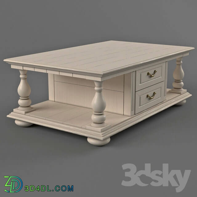 Table - white coffee table