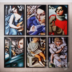 Frame - A set of paintings by Tamara de Lempicka 
