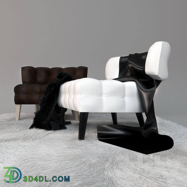 Arm chair - Armchair_ Silk_ Fur_ Carpet