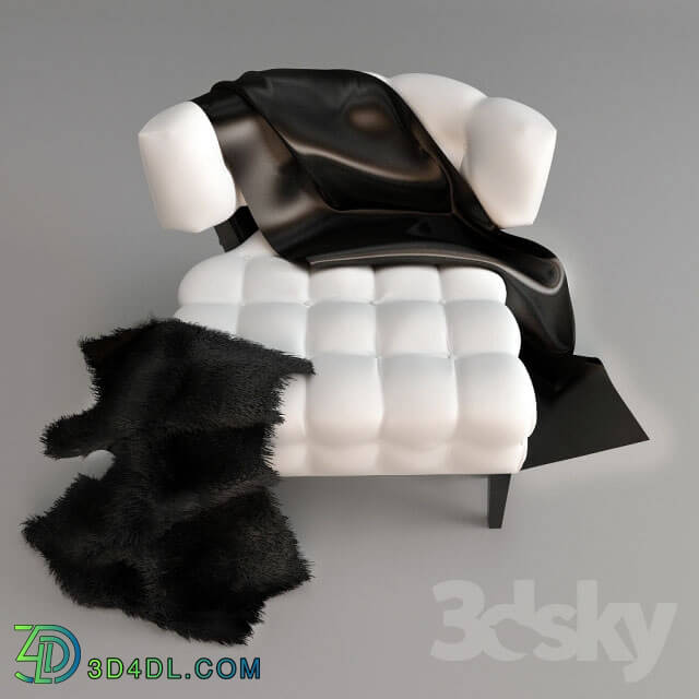 Arm chair - Armchair_ Silk_ Fur_ Carpet