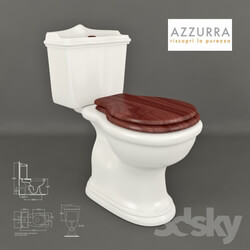 Toilet and Bidet - AZZURRA Victorian Style JUB 100 