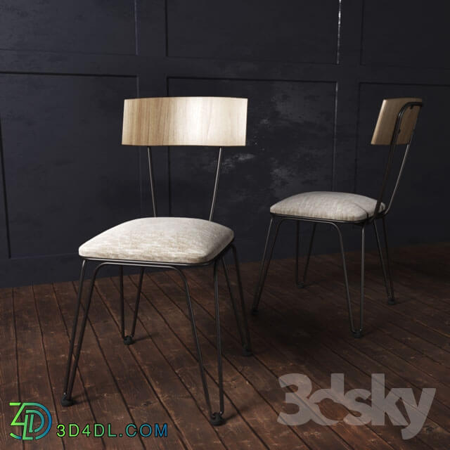 Chair - Owen Metal Frame Chairs with Cushion