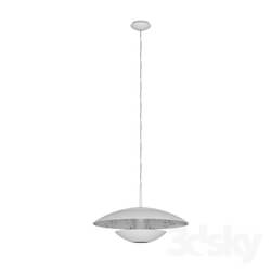 Ceiling light - 95756 Suspension NUVANO_ 1х60W _E27__ Ø480_ steel_ nickel matt_ white silver 