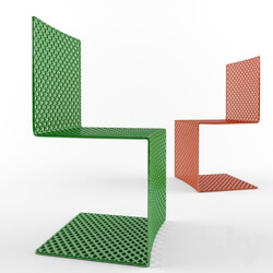 Chair - Chair of the perforated mesh 