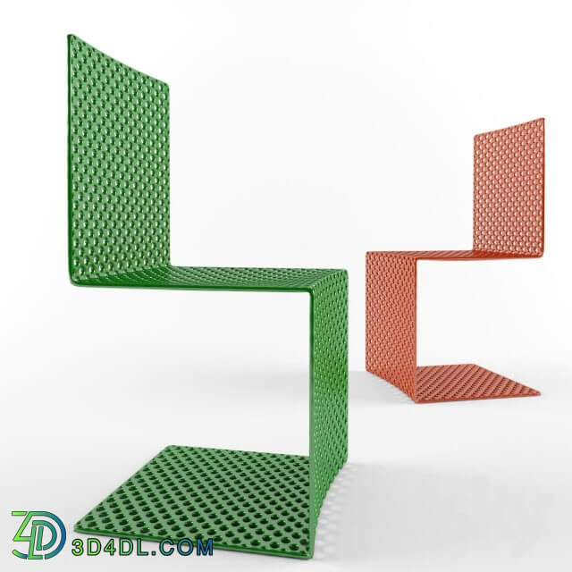 Chair - Chair of the perforated mesh