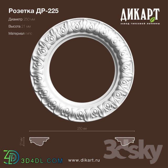 Decorative plaster - Dr-197_D250x21mm