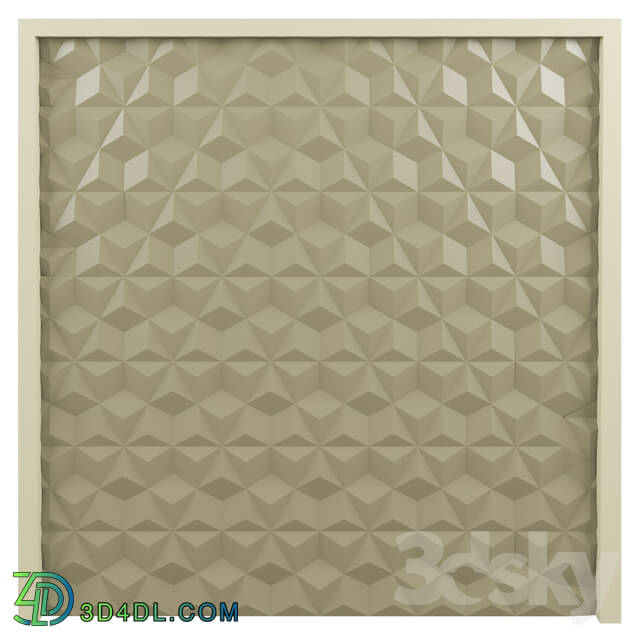 3D panel - Plaster 3D panel set 01