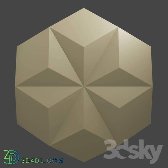 3D panel - Plaster 3D panel set 01