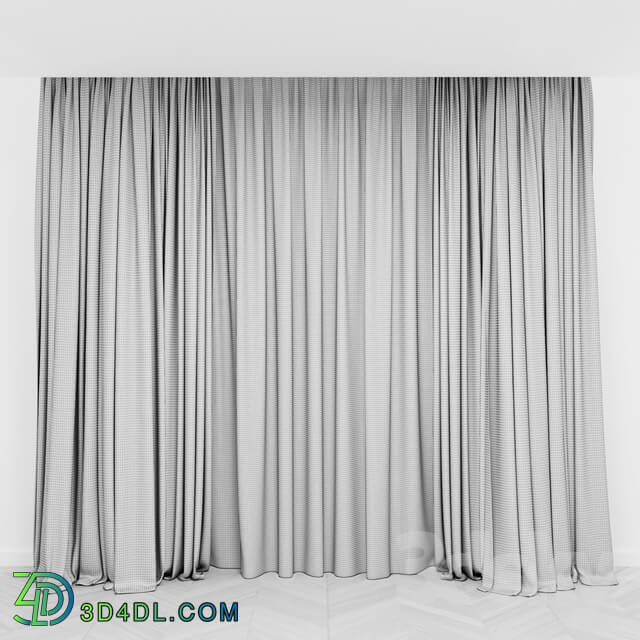 Curtain - Curtains gray with tulle _ Modern curtains