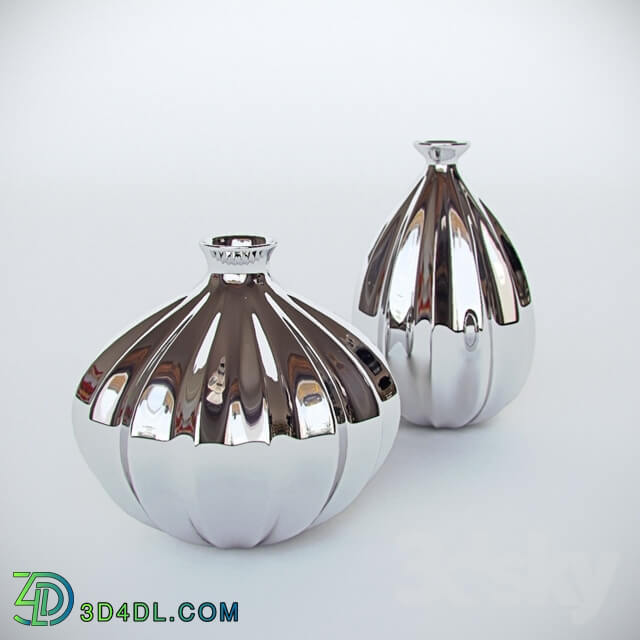 Vase - chrome-plated vases