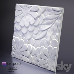 3D panel - Gypsum panel 3d Flora from Artpole 