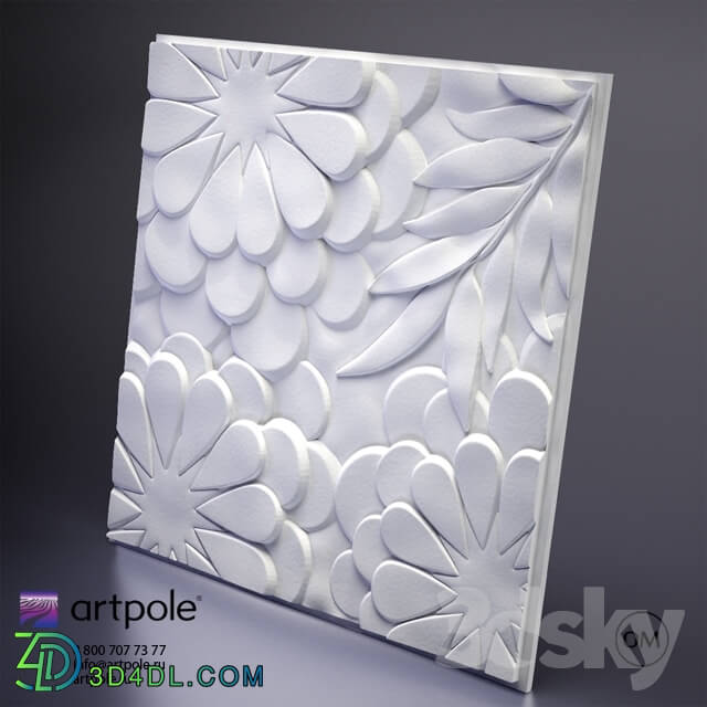 3D panel - Gypsum panel 3d Flora from Artpole