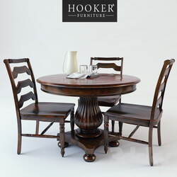 Table _ Chair - Round Pedestal Dining Table_ Hooker Furniture 