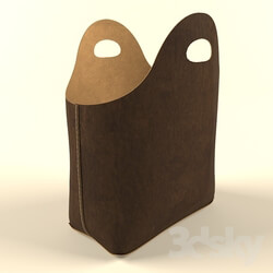Other decorative objects - Leather magazine rack 
