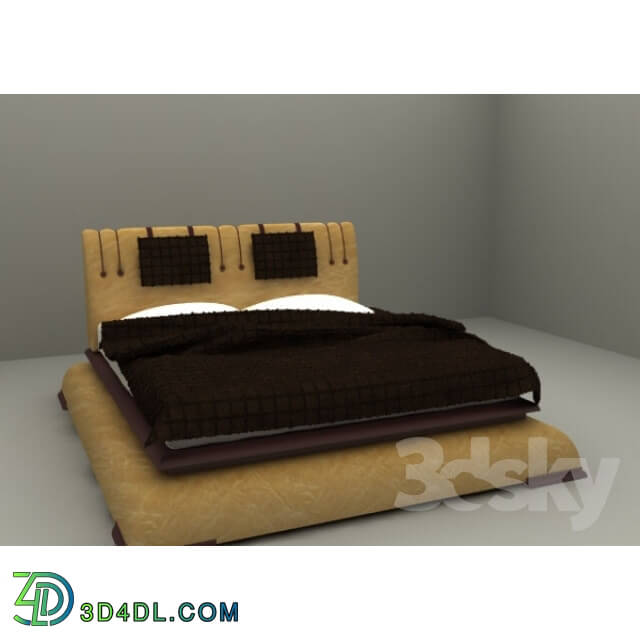 Bed - Bed with leather side treatment