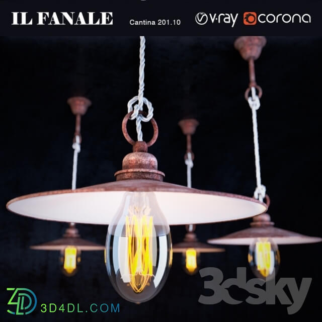 Ceiling light - Factory Chandelier Il fanale - Cantina 201.10