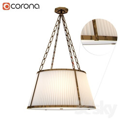 Ceiling light - WINDSOR HANGING SHADE IN NATURAL BRASS LARGE 