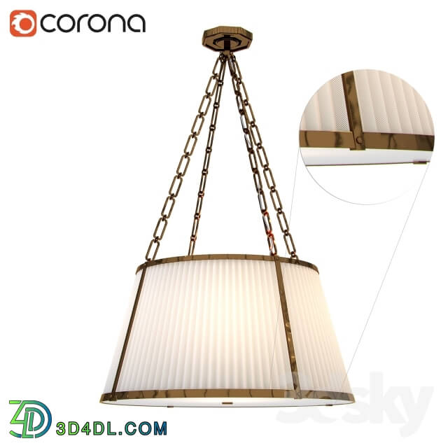 Ceiling light - WINDSOR HANGING SHADE IN NATURAL BRASS LARGE