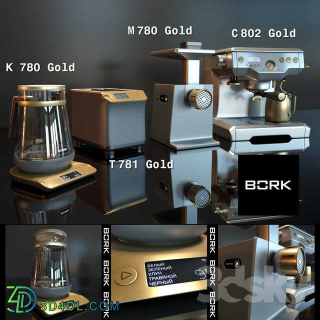 Kitchen appliance - Kitchen set BORK gold